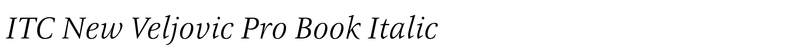 ITC New Veljovic Pro Book Italic